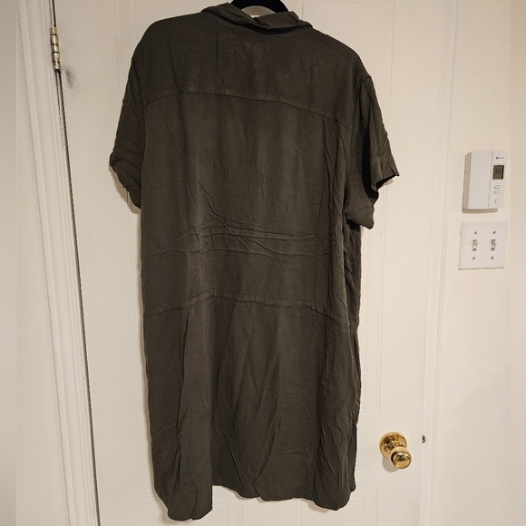 Gap Womens dress kaki green XXL adjustable waist short sleeve plus size NWT - Picture 4 of 4